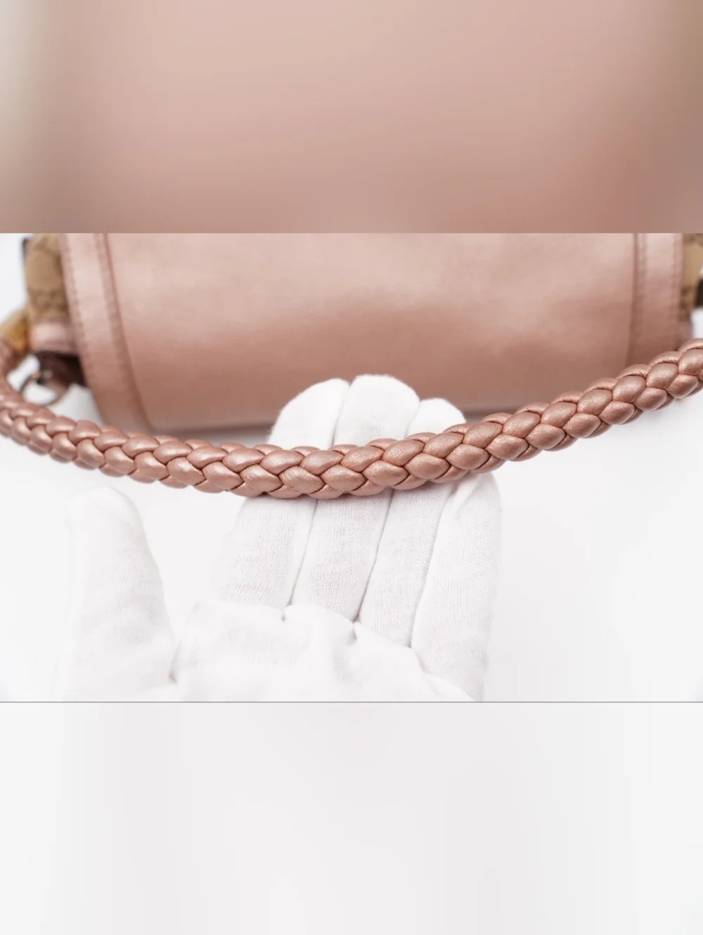 CH28 ❤️ GUCCI Monogram Bella Flap Bag Bamboo - Picture 12 of 16